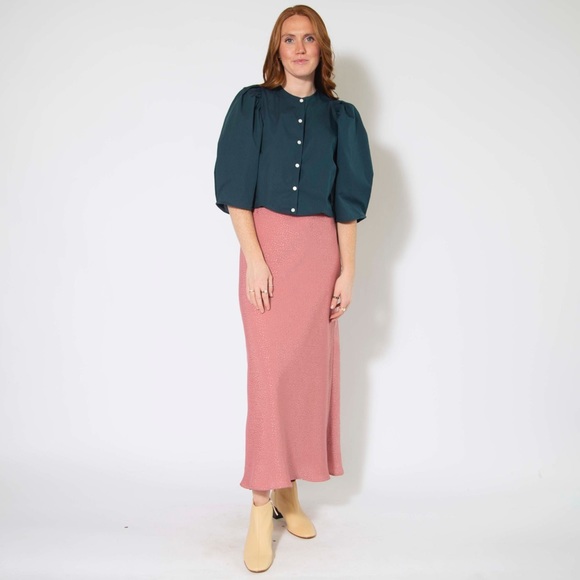 Hackwith Design House - Puff Sleeve Cropped Top - L - Picture 5 of 11